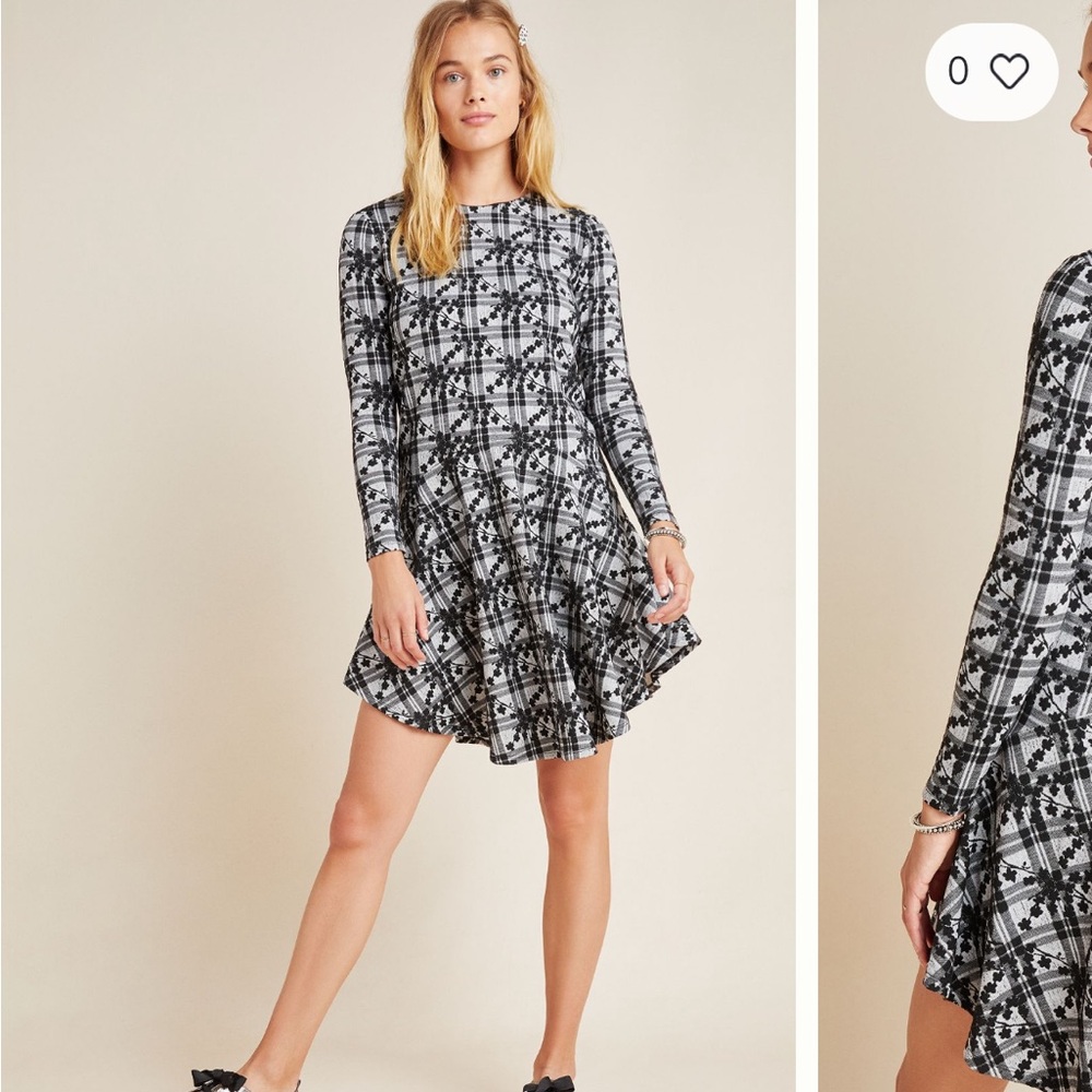 Hutch Jeanie Embroidered Plaid Dress